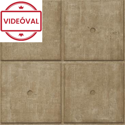 Factory V. szürkésbarna-bronz 3D kazetta-beton mintás tapéta 499445