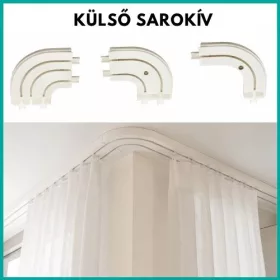 Külső sarokív 1, 2 vagy 3 soros karnishoz