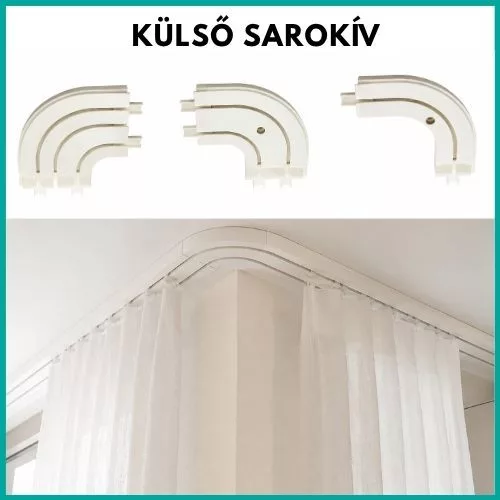 Külső sarokív 1, 2 vagy 3 soros karnishoz
