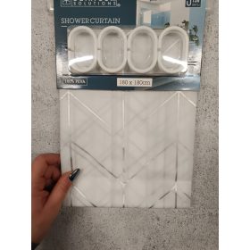 Ezüst halszálka mintás zuhanyfüggöny 523273