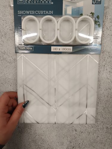 Ezüst halszálka mintás zuhanyfüggöny 523273