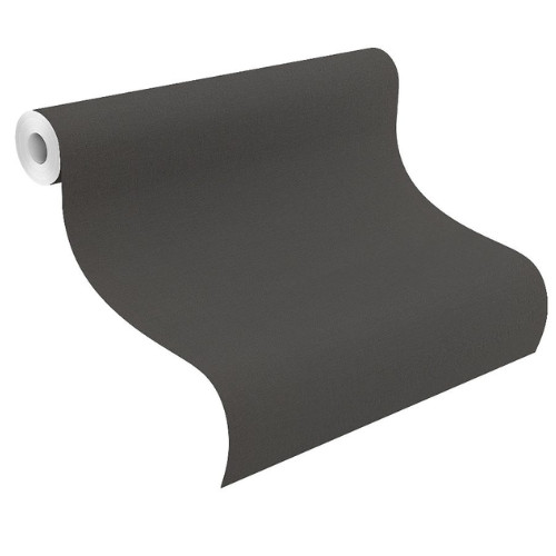 Rasch Egyszínű fekete klasszikus szövetmintás tapéta 531398