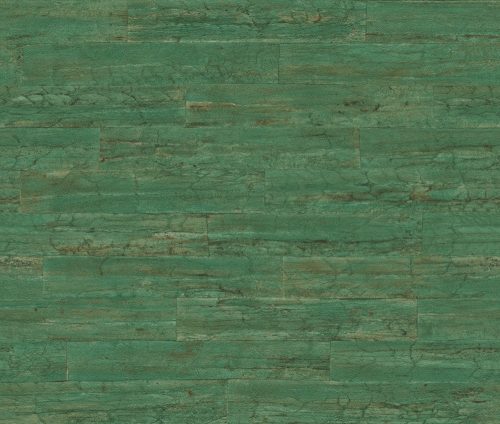 Vintage zöld padló utánzatú tapéta 537048