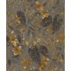 Elegáns barna virágos-leveles tapéta 538229