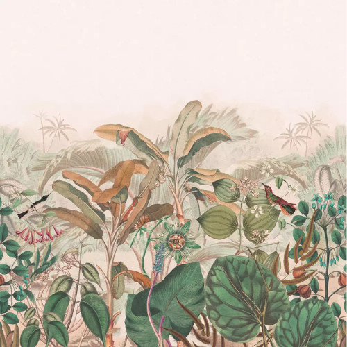 Magic Walls-Nature rajzolt hatású trópusi növények poszter barnás árnyalat 543674