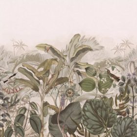   Magic Walls-Nature rajzolt hatású trópusi növények poszter zöld árnyalat 543698