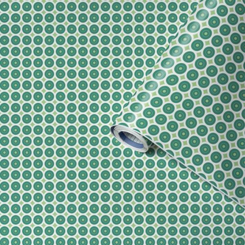 Gekkofix/Venilia Deco Premium Awale green zöld kör mintás öntapadós fólia 54783