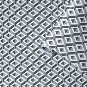   Gekkofix/Venilia Deco Premium Square 3D négyzet mintás öntapadós fólia 54917 45cm