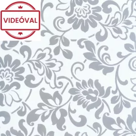   Gekkofix/Venilia HERITAGE SILVER ezüst virág mintás öntapadós fólia 55766