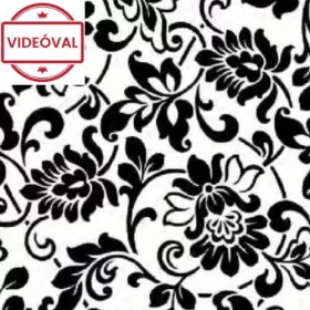   Venilia HERITAGE BLACK WHITE 55768 fekete-fehér virágos öntapadós fólia