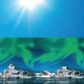   STATIC PANORAMA NORTHERN LIGHTS északi fények statikus üvegfólia 56221