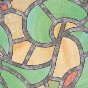   Gekkofix/Venilia reims green yellow 56268 színes üvegfólia 45cm x 15m