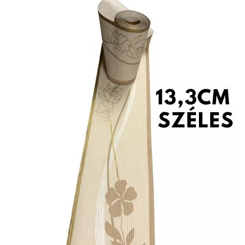 Bézs alapon arany-barna virágos bordűr 5726-15