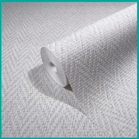   Loft Superior fehér-szürke rattan-szövött mintás tapéta 59303