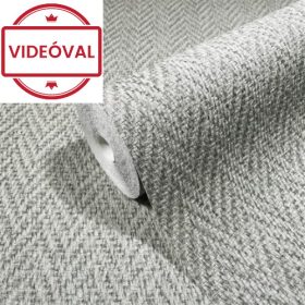   Loft Superior szürke-fekete rattan-szövött mintás tapéta 59304