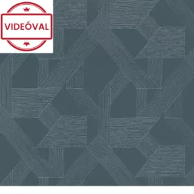 Schöner Wohnen petrolkék geometriai mintás tapéta 600414
