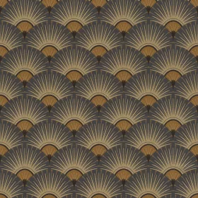 Antracit-arany art deco  mintás tapéta 637625