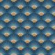 Kék-arany-fehér art deco mintás tapéta 637632
