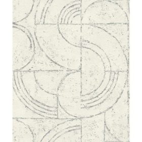   Welcome home szürke fényes ezüst körkörös art deco mintás tapéta 653618