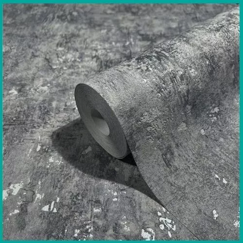Jackie sötétszürke-fényes ezüst beton hatású tapéta 6825-40 / 82372