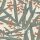 Törtfehér-barna-zöld árnyalatú leveles tapéta 690026