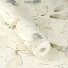 Farm Living elegáns finom akvarell hatású bézs-barna-kék virágszirmos tapéta 709018
