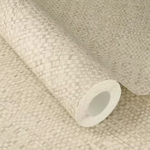 Farm Living natur szövött rattan hatású szürke-barna tapéta 709445