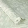 Farm Living hideg tónusú nefritzöld-fehér levélmintás tapéta 709551