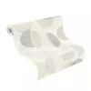 Unsere fehér/szürke geometriai mintás modern tapéta 735956