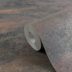    Texture Art absztrakt hullámmintás fekete-réz-arany színű tapéta 78656-4