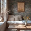  Texture Art absztrakt hullámmintás fekete-réz-arany színű tapéta 78656-4