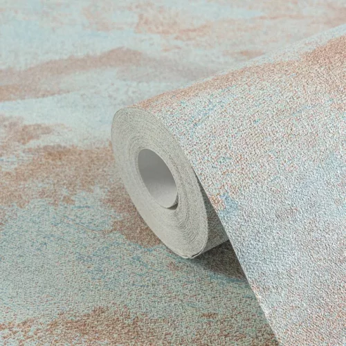  Texture Art absztrakt hullámmintás türkiz- rosegold tapéta 78656-5