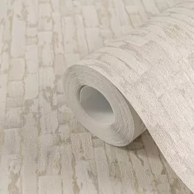    Texture Art absztrakt fa-funérhatású szürkésfehér-arany-bézs  tapéta 78666-1