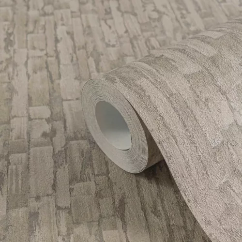  Texture Art absztrakt fa-funérhatású középszürke-ezüst tapéta 78666-3