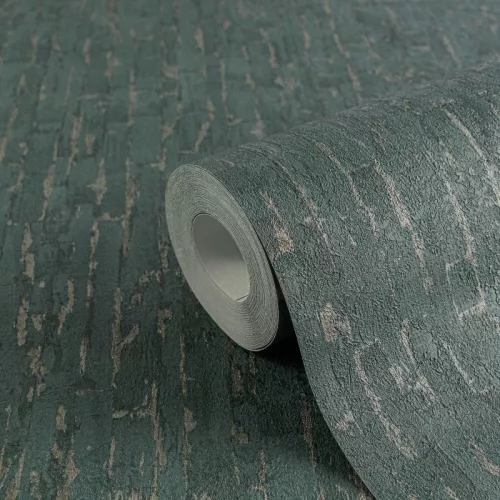  Texture Art absztrakt fa-funérhatású méregzöld tapéta 78666-4