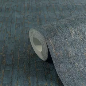    Texture Art absztrakt fa-funérhatású mély tengerkék tapéta 78666-5