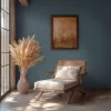  Texture Art absztrakt fa-funérhatású mély tengerkék tapéta 78666-5