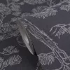 Vibes & Styles tapéta 79001-1 sötétszürke keleties, stilizált virágmintás vlies tapéta