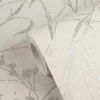 Vibes & Styles 79004-4 törtfehér/platina, stilizált levélmintás vlies tapéta