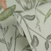 Vibes & Styles tapéta 79009-3 zöld-púderrózsaszín romantikus botanikai mintás vlies tapéta