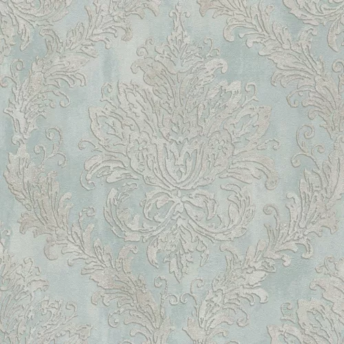 A.S. Création History of Art 2 79049-3 zöld-ezüst barokk mintás elegáns vlies tapéta
