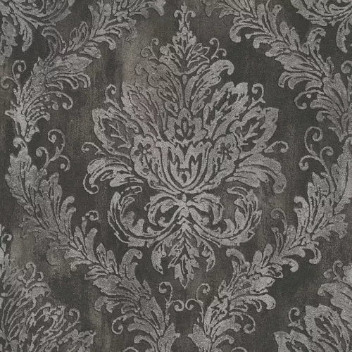 A.S. Création History of Art 2 79049-6 fekete-ezüst barokk mintás elegáns vlies tapéta