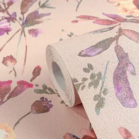   Akvarell virágmintás vlies tapéta, A.S. Création COSMOLiving 79061-3 Petal Poetry