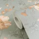 Akvarell virágmintás kék alapon barack vlies tapéta, A.S. Création COSMOLiving 79061-6 Petal Poetry