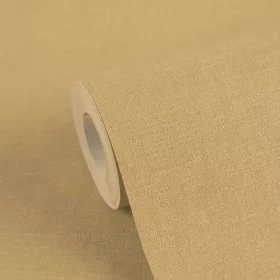   Elegáns arany színű, lenvászon hatású Cuba tapéta 79166-3