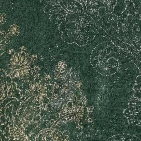   Modern klasszikus ornamentika, zöld-arany, fémes hatású, textilmintás vlies tapéta  79228-2  TheTrend Spectrum tapéta kollekció