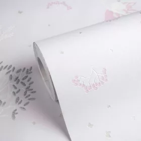   Kids Studio levendula lila alapon rózsaszín csillogó tündérkert -táncoló tündéres tapéta 79266-2