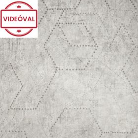   Divino szürke ezüst grafikus üveggyöngyökkel díszített luxus tapéta 81315