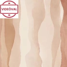   Leyla bézs -téglavörös színátmenetes hullámmintás tapéta 81632