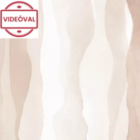 Leyla bézs - világosbarna hullámmintás  tapéta 81636